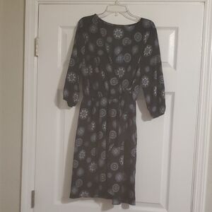 Elegant Black Patterned Dress